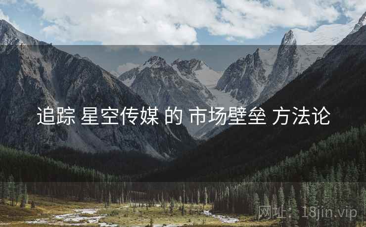 追踪 星空传媒 的 市场壁垒 方法论