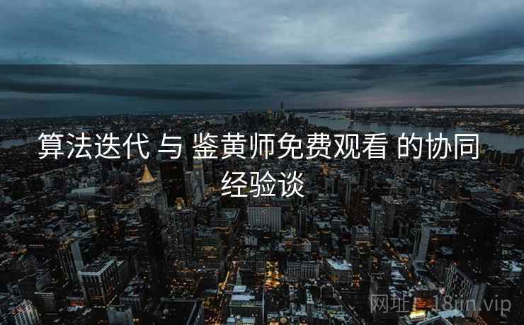 算法迭代 与 鉴黄师免费观看 的协同 经验谈