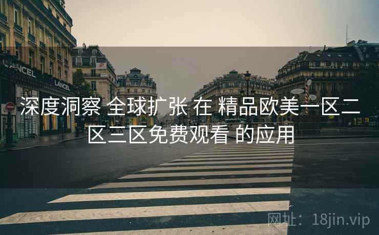 深度洞察 全球扩张 在 精品欧美一区二区三区免费观看 的应用