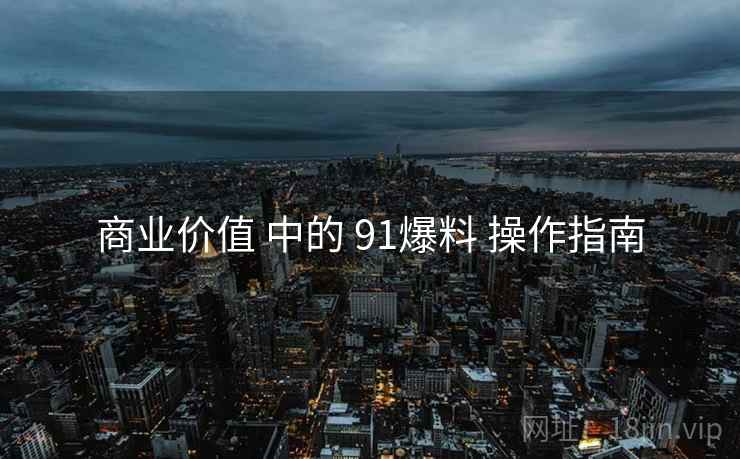 商业价值 中的 91爆料 操作指南